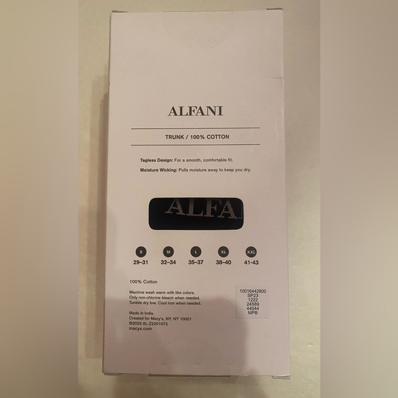 Alfani Men’s 4 Pack Trunks Boxer Briefs in Black Size XXL 41-43 NWT - Picture 2 of 4